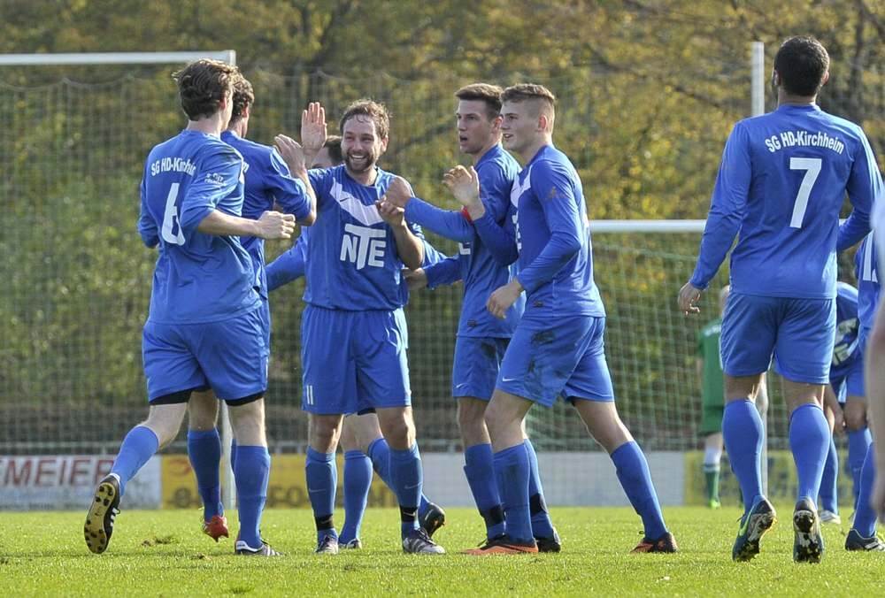 Torjubel bei der SG Heidelberg-Kirchheim ... Archivbild. Bild: AS Sportfotos
