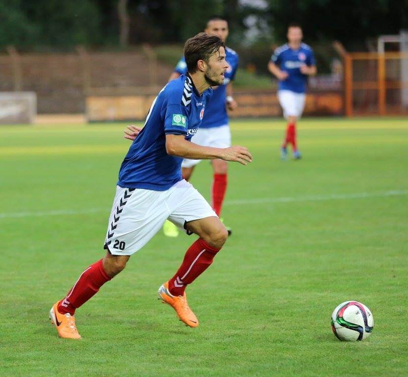 Rico Maier vom VfR Mannheim am Ball. Szene vom Heiner Graeff Gedächtnisturnier. Bild: VfR