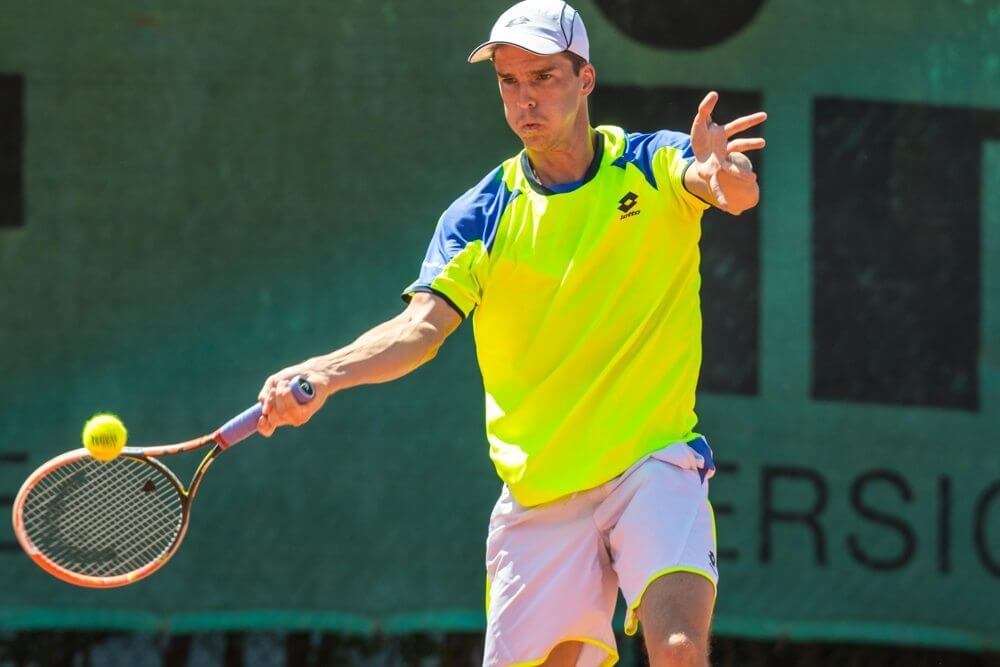 Pavol Cervenak - Martin Fischer 6:4, 3:6. Auf dem Foto der unterlegene Martin Fischer. Bild: AS Sportfotos