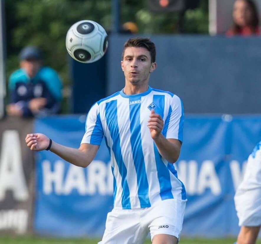 Giuseppe Burgio traf auch in Mutschelbach. Archivbild- Szene aus H. Waldhof-SVW / Testspiel 15/16.  Bild: AS Sportfotos