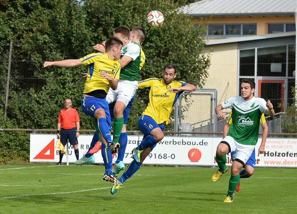 Szene aus der Partie FC Zuzenhausen - TSV Höpfingen. Foto: S. Loerz