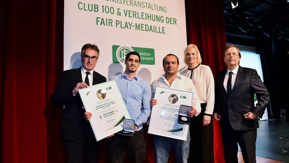 DFB-Fair Play-Medaille 2014/15 geht drei Mal nach Baden +++ Carlo Catalano (Bosna Mannheim) ausgezeichnet