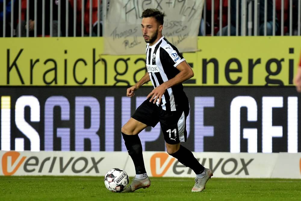 Fabian Schleusener traf für den SV Sandhausen auch in Paderborn. Bild: Siegfried Lörz