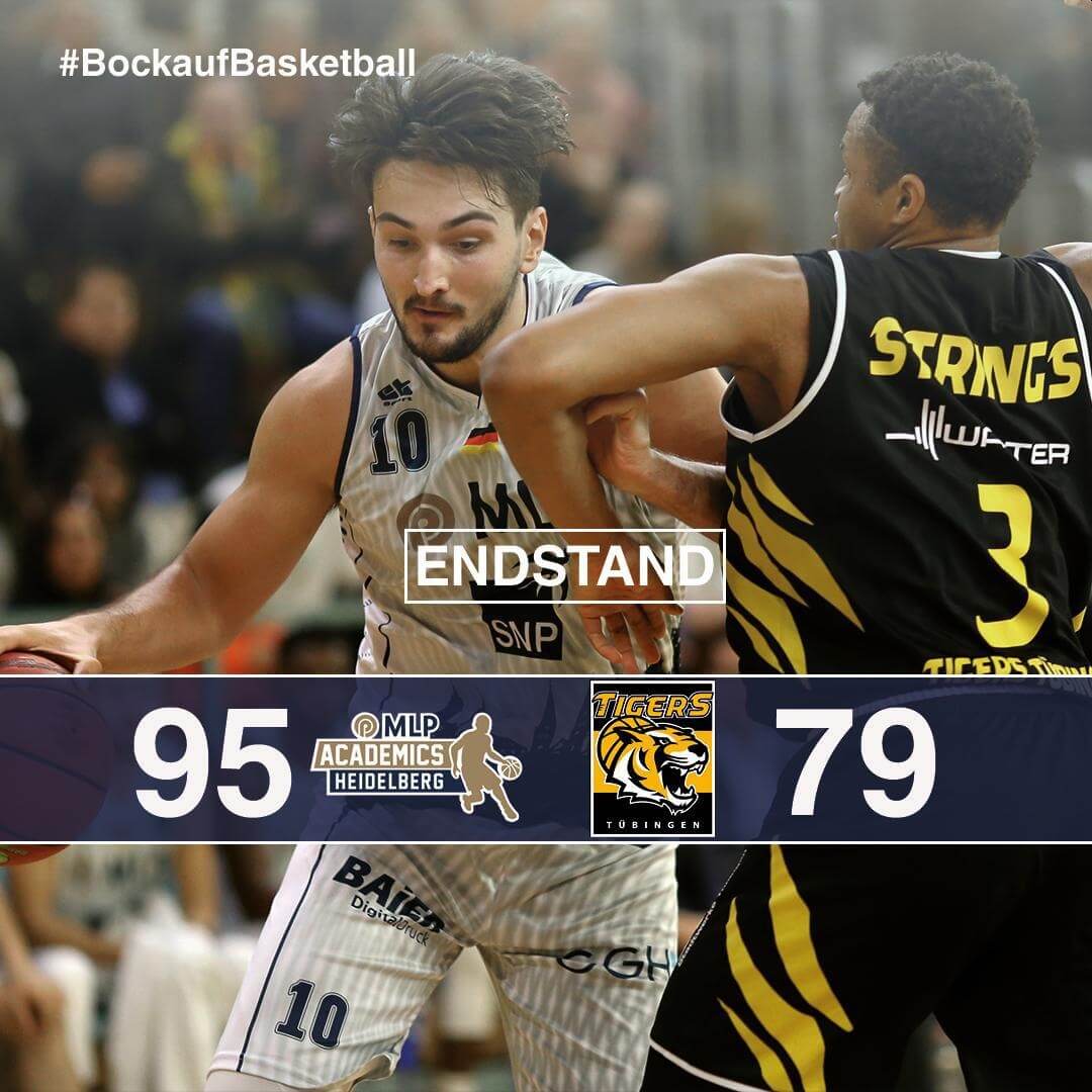 Die MLP Academics gewinnen mit 95-79 gegen die Tigers Tübingen