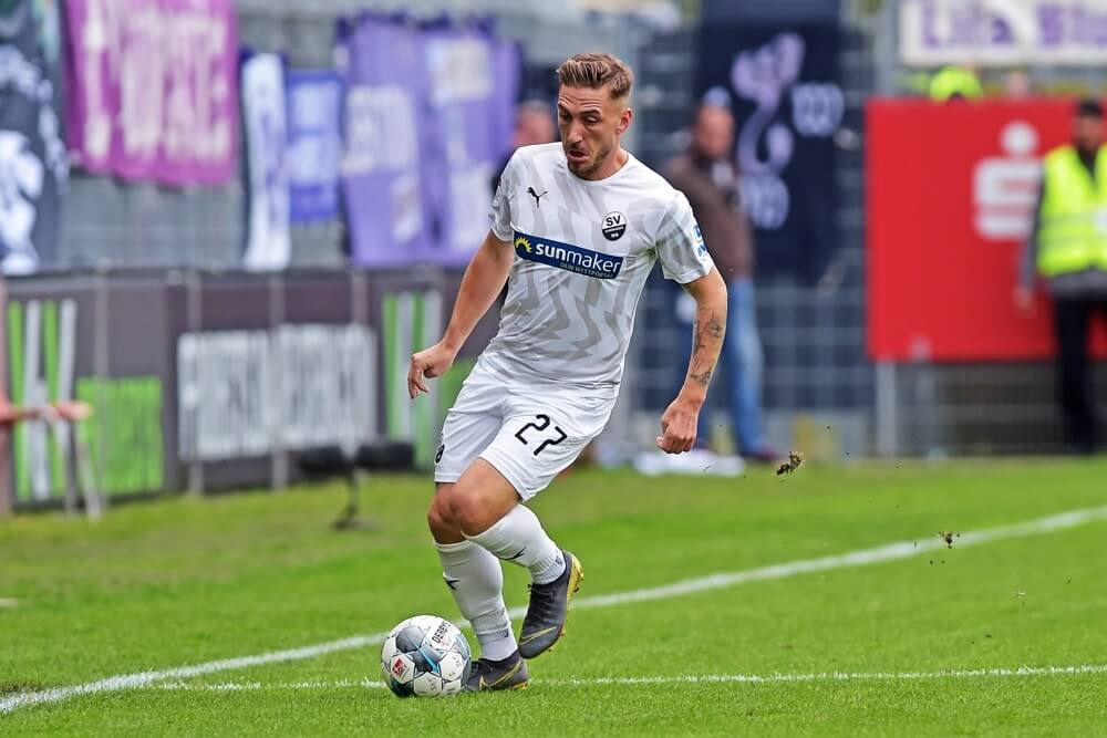 Robin Scheu erzielte Sandhausens Ausgleichstreffer. Bild: S. Lörz