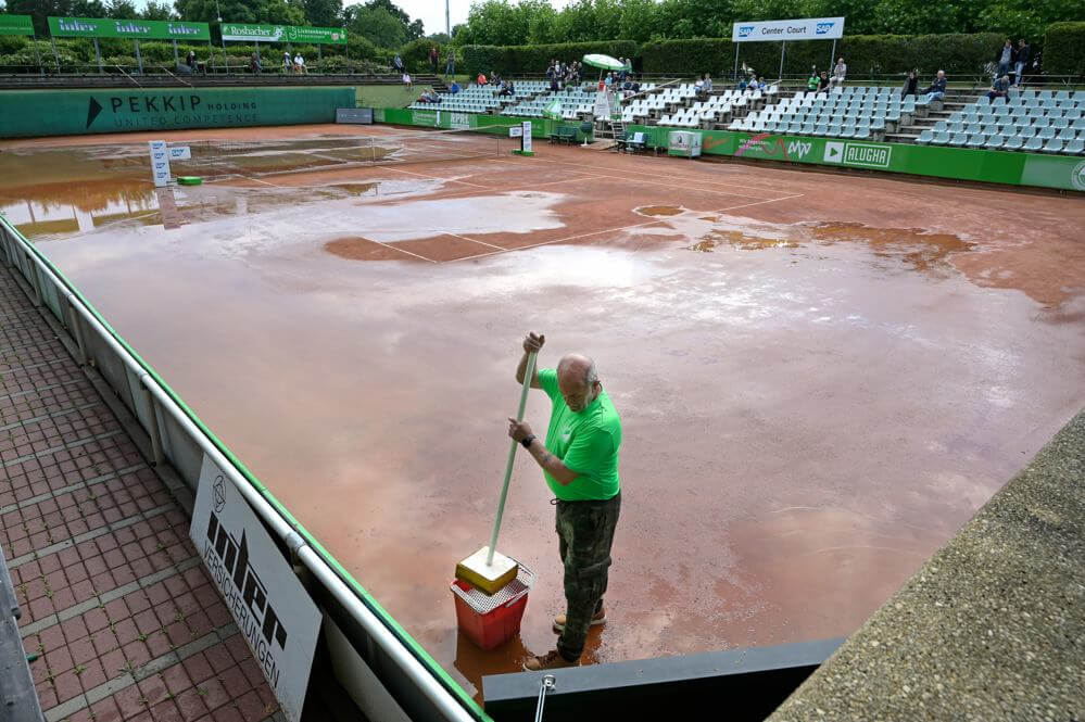 Schlechtes Wetter, aber dafür ein gutes Ergebnis – Tennis-Bundesligist Grün-Weiß Mannheim startet mit einem 5:1 Sieg