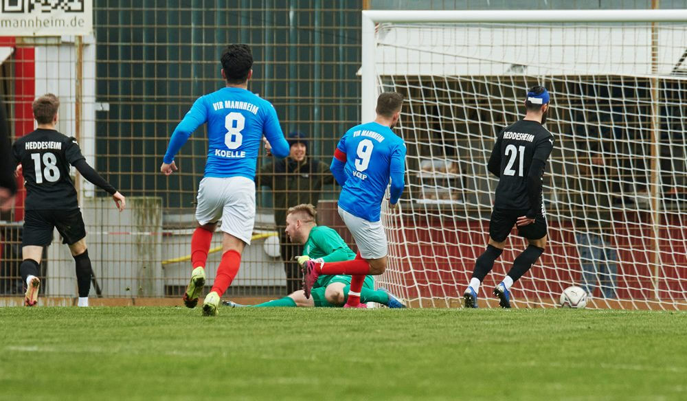 Der VfR Mannheim wankte gewaltig, aber er fiel nicht ++ 1:0 (1:0) Sieg gegen Fortuna Heddesheim