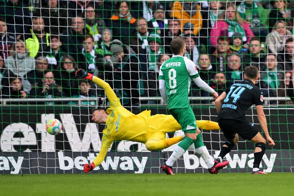 Hoffenheim macht´s mit Köpfchen und siegt 2:1 in Bremen