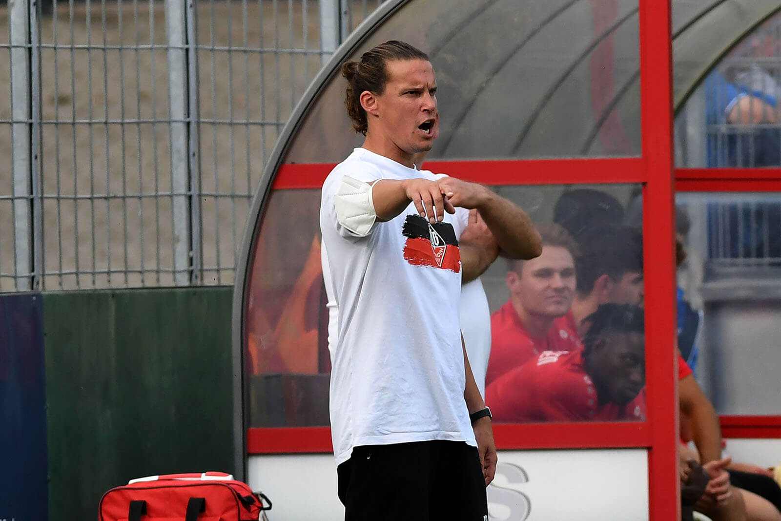  Archivbild: David Pfeiffer als Coach beim VfB Eppingen, wo er von 2017 bis 2022 wirkte. Bild: Siegfried Lörz Kraichgaufoto