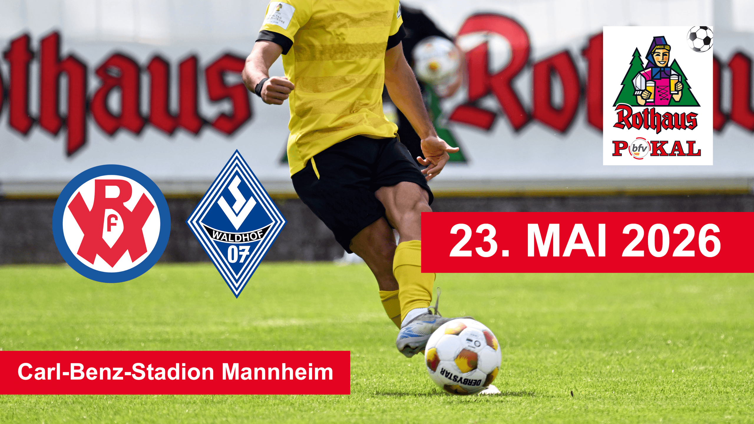 Mannheimer bfv-Rothaus-Pokal-Finale steigt im Carl-Benz-Stadion